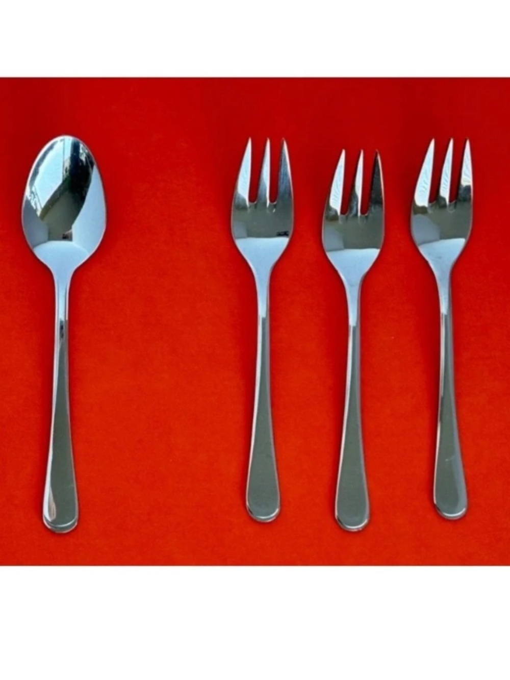 Henckels JESSICA Cocktail/Seafood Fork (3) Five O'Clock Teaspoon (1) Stainles